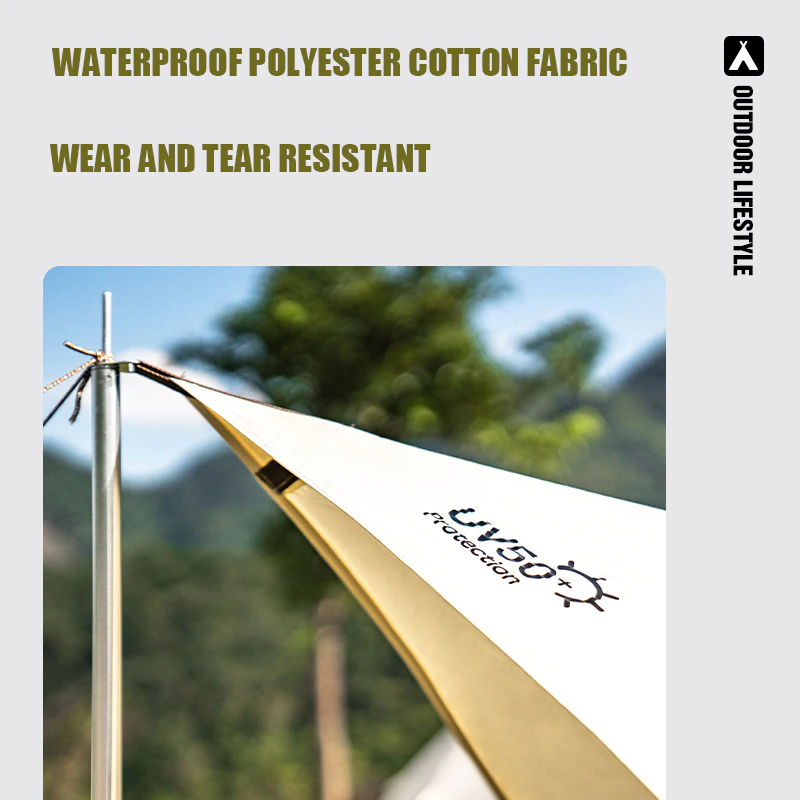 Cheap Goat Tents MOBI GARDEN A Tower Tent Exquisite Camping Outdoor Camping Thickened Light Luxury Cotton Rain And Sun Protection Large Space Era   
